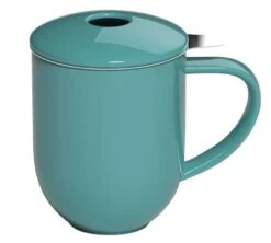 Mug Avec Infuseur Et Couvercle 300ml Teal - LOVERAMICS
