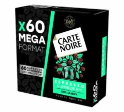 60 Capsules Compatibles Nespresso® - Espresso Classique N°7 - CARTE NOIRE -Delonghial Magasin n7 x60 side