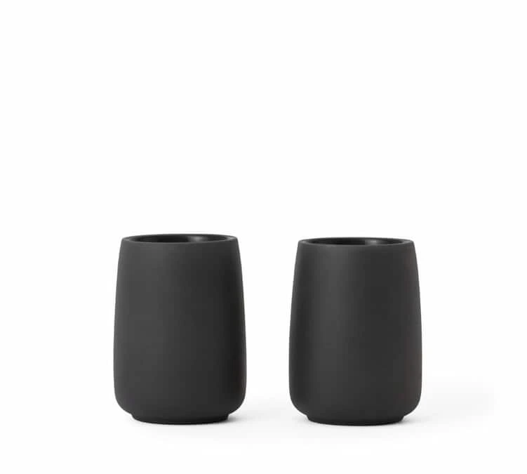 2 Tasses Double Paroi Nicola 150 Ml Noires - VIVA SCANDINAVIA 3 2 Tasses Double Paroi Nicola 150 Ml Noires - VIVA SCANDINAVIA
