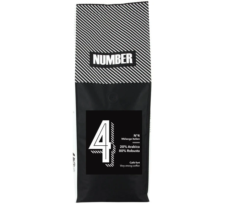1kg Café En Grain Number N°4 Mélange Italien - NUMBER 3 1kg Café En Grain Number N°4 Mélange Italien - NUMBER