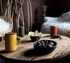 Tisanière En Grès 47,5 Cl Kaki Et Couvercle En Acacia - OGO Living -Delonghial Magasin ogo tisaniere 2