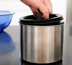 Lot 2 Boîtes Conservatrices Inox Argent Avec Vide D'air 500g Et 250g - Airscape -Delonghial Magasin ok 13