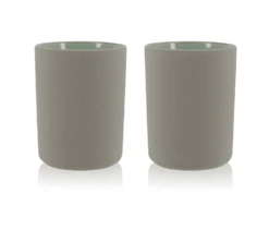 Mugs Isothermes OGO Living En Grès Gris 20cl X2