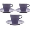 3 Tasses Et Sous Tasses Espresso 9cl Violet - ORIGAMI 2 3 Tasses Et Sous Tasses Espresso 9cl Violet - ORIGAMI -Delonghial Magasin origami violet 9x3