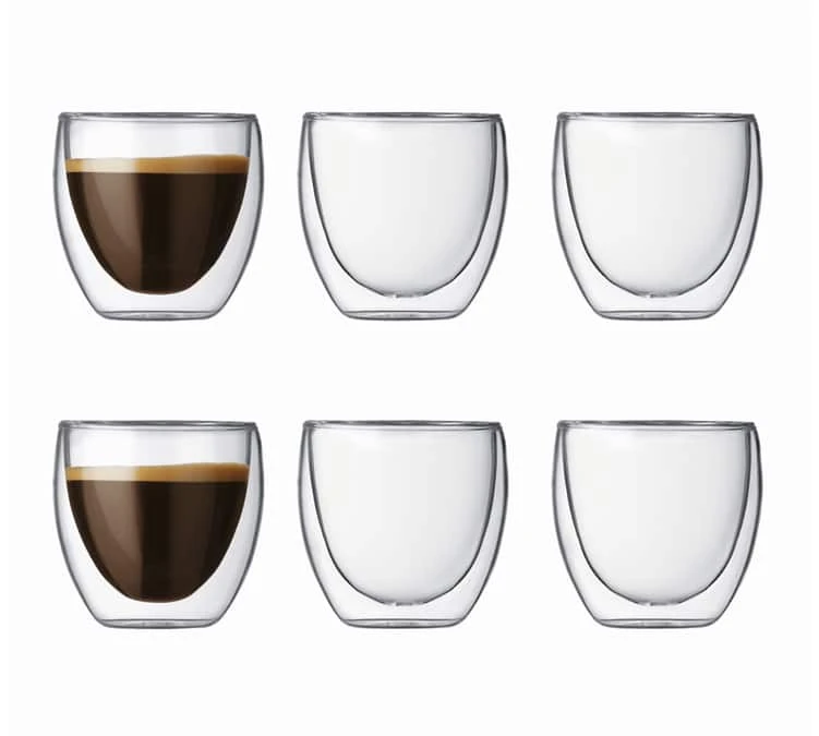 Verres Double Paroi BODUM - Pavina 6x8cl 3 Verres Double Paroi BODUM - Pavina 6x8cl