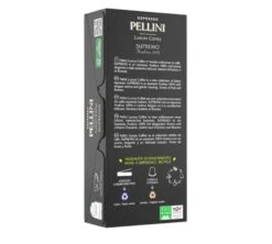 40 Capsules Compatibles Nespresso® Compostables PELLINI - Supremo 5 40 Capsules Compatibles Nespresso® Compostables PELLINI - Supremo -Delonghial Magasin pellini supremo back 1
