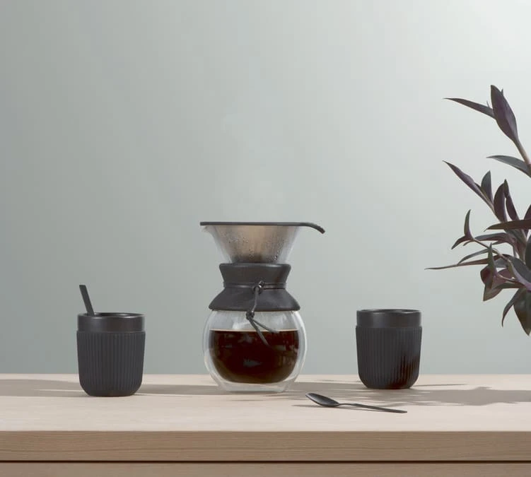 Set De 2 Mugs Douro Double Paroi - Porcelaine Noire - 10cl - BODUM 5 Set De 2 Mugs Douro Double Paroi - Porcelaine Noire - 10cl - BODUM – Image 3