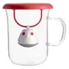 Tasse En Verre 40cl Et Couvercle Infuseur à Thé Birdie Rouge - QDO 2 Tasse En Verre 40cl Et Couvercle Infuseur à Thé Birdie Rouge - QDO -Delonghial Magasin qdorouge