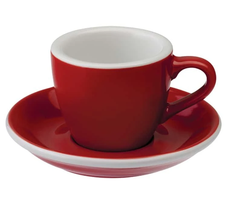 Tasses - LOVERAMICS - Espresso Et Sous-tasses Egg Rouge 8 Cl X6 4 Tasses - LOVERAMICS - Espresso Et Sous-tasses Egg Rouge 8 Cl X6 – Image 2