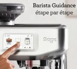 Machine Expresso SAGE Barista Touch Impress SES881BTR4FEU1 Inox Noir Truffe -Delonghial Magasin sage baristatouchimpress inox noir 3 1