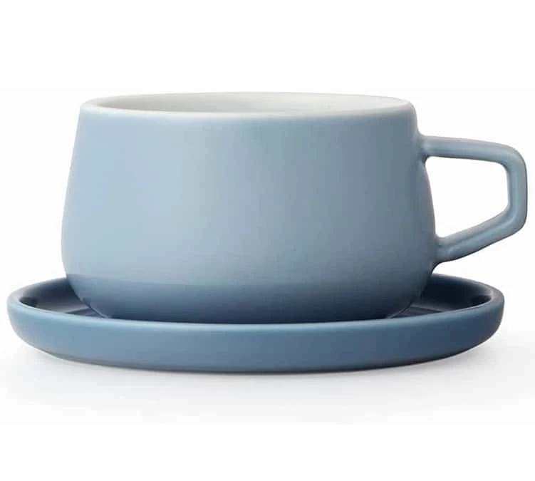 Mug Et Sous Tasse En Porcelaine - Hazy Blue - 30 Cl - Viva Scandinavia 3 Mug Et Sous Tasse En Porcelaine - Hazy Blue - 30 Cl - Viva Scandinavia