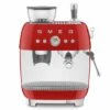 Machine Expresso SMEG EGF03RDEU Rouge Années 50 Avec Moulin Intégré -Delonghial Magasin smeg egf03 rouge 1 1