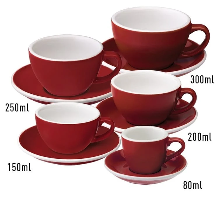Tasses - LOVERAMICS - Espresso Et Sous-tasses Egg Rouge 8 Cl X6 5 Tasses - LOVERAMICS - Espresso Et Sous-tasses Egg Rouge 8 Cl X6 – Image 3