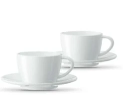 Set 2 Tasses Cappuccino Avec Soucoupes - Jura