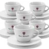 Lot De 6 Tasses Et Sous Tasses Blanches Tonino Lamborghini -Delonghial Magasin tasse lamborghini blanche cappu