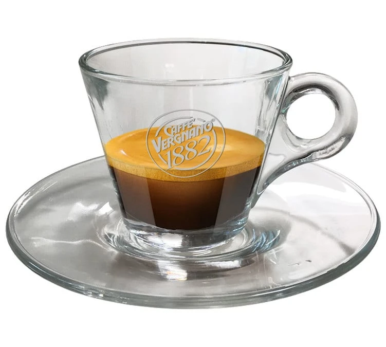 Caffè Vergnano Tasses - CAFFE VERGNANO - Tasses Et Sous-tasses En Verre 5cl X6 4 Caffè Vergnano Tasses - CAFFE VERGNANO - Tasses Et Sous-tasses En Verre 5cl X6 – Image 2