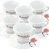 Lot De 6 Tasses Et Sous-tasses Cappuccino 15 Cl - Cosmaï Caffè -Delonghial Magasin tasses cappuccino cosmai caffe 44