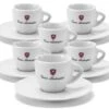 Lot De 6 Tasses Et Sous Tasse Espresso Blanche - Tonino Lamborghini - -Delonghial Magasin tasses lamborghini banche