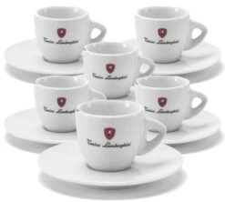 Lot De 6 Tasses Et Sous Tasse Espresso Blanche - Tonino Lamborghini -