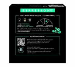 60 Capsules Compatibles Nespresso® - Espresso Classique N°7 - CARTE NOIRE -Delonghial Magasin x60 n7 back